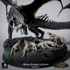🖤 The Black Dragon's Hunt | 12K Resin Epic Diorama with 2 Head Variants 🐲