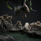 🖤 The Black Dragon's Hunt | 12K Resin Epic Diorama with 2 Head Variants 🐲