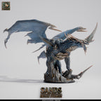 ⚡ Blue Dragon Elder | 12K Resin 100mm Desert Tyrant for D&D & Wargames 🐲