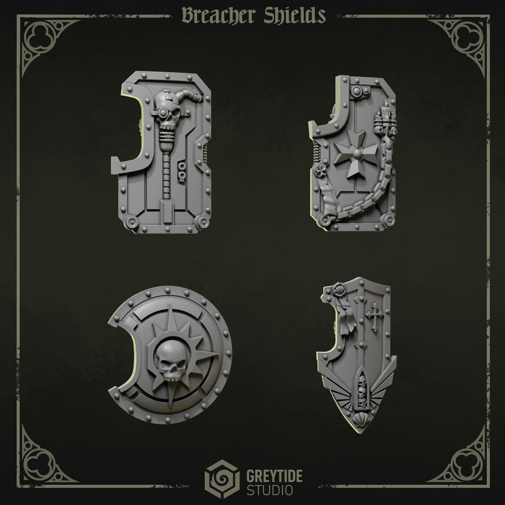 Breacher Shields | Eternal Pilgrims | Conversion Bits For 28mm 32mm Sci-fi Marines