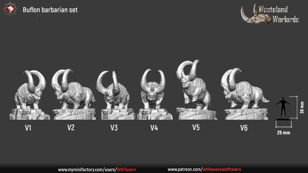 Dungeons and Dragons Models - Wasteland Warlords - Set by White Werewolf Tavern