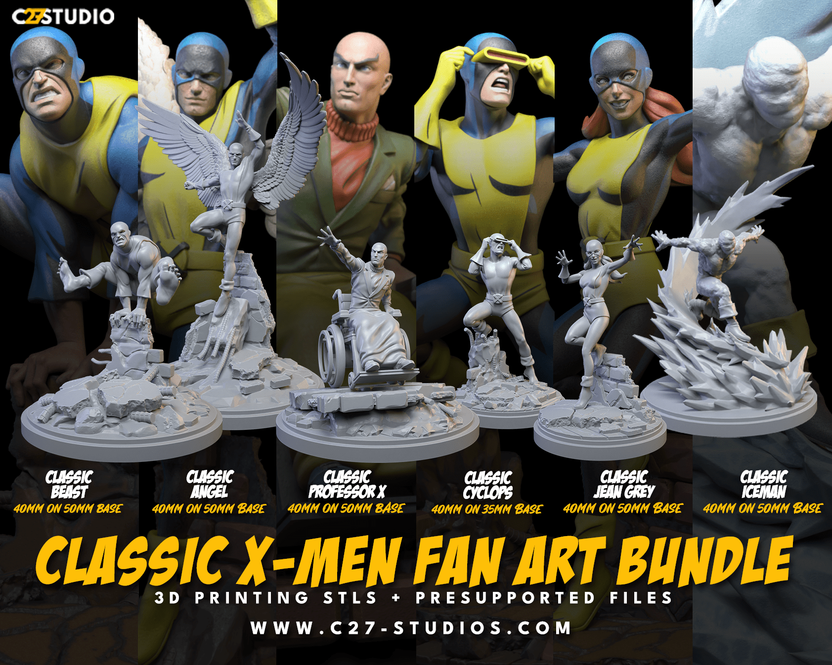 X-Men Classic Team | Super Hero Sci-Fi Miniature | C27 Studio