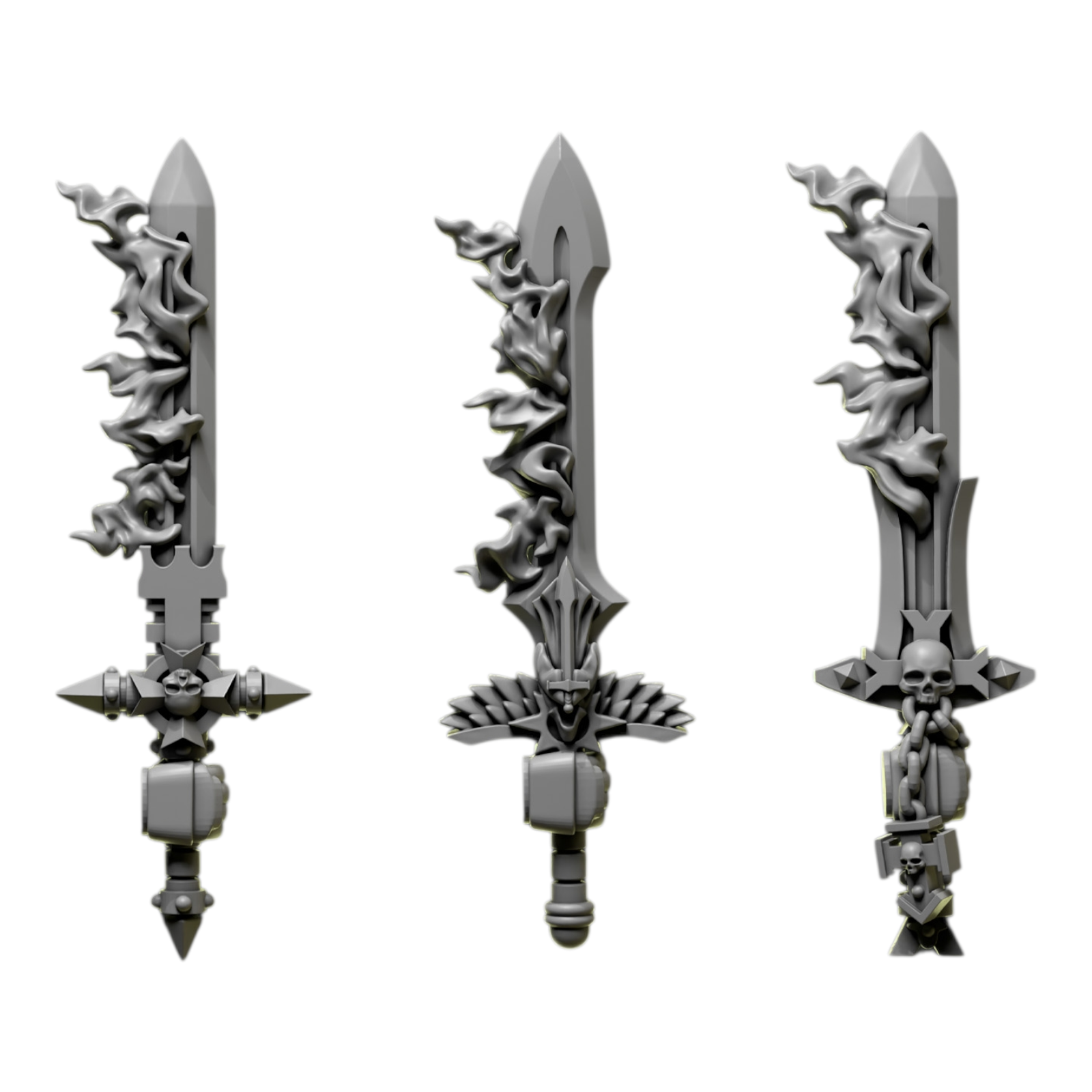 Flaming Swords | Eternal Pilgrims | Conversion Bits For 28mm 32mm Sci-fi Marines