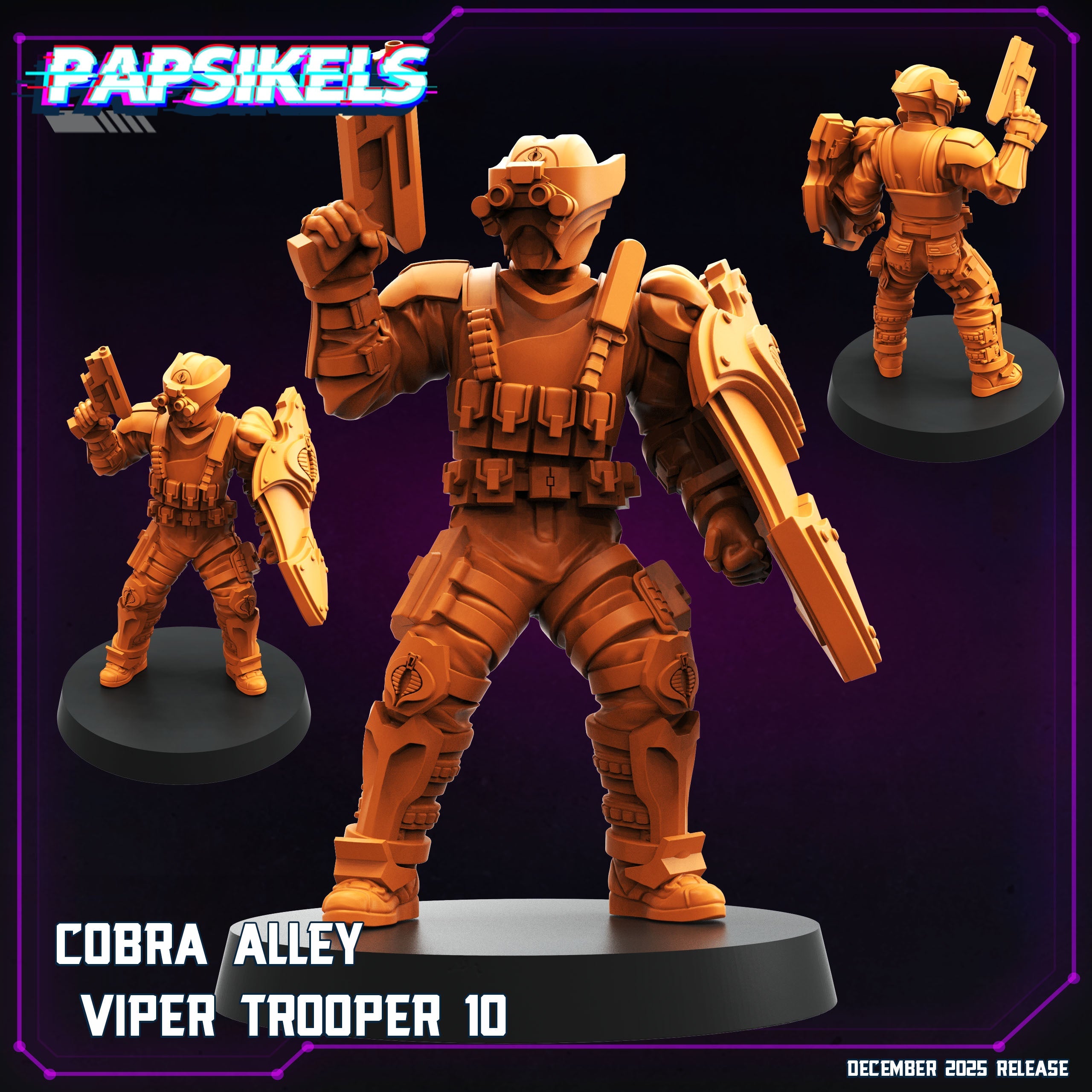 Cobra Alley Viper Troopers 2 Cyberpunk Security Force Papsikels Sci Fi Resin Miniatures
