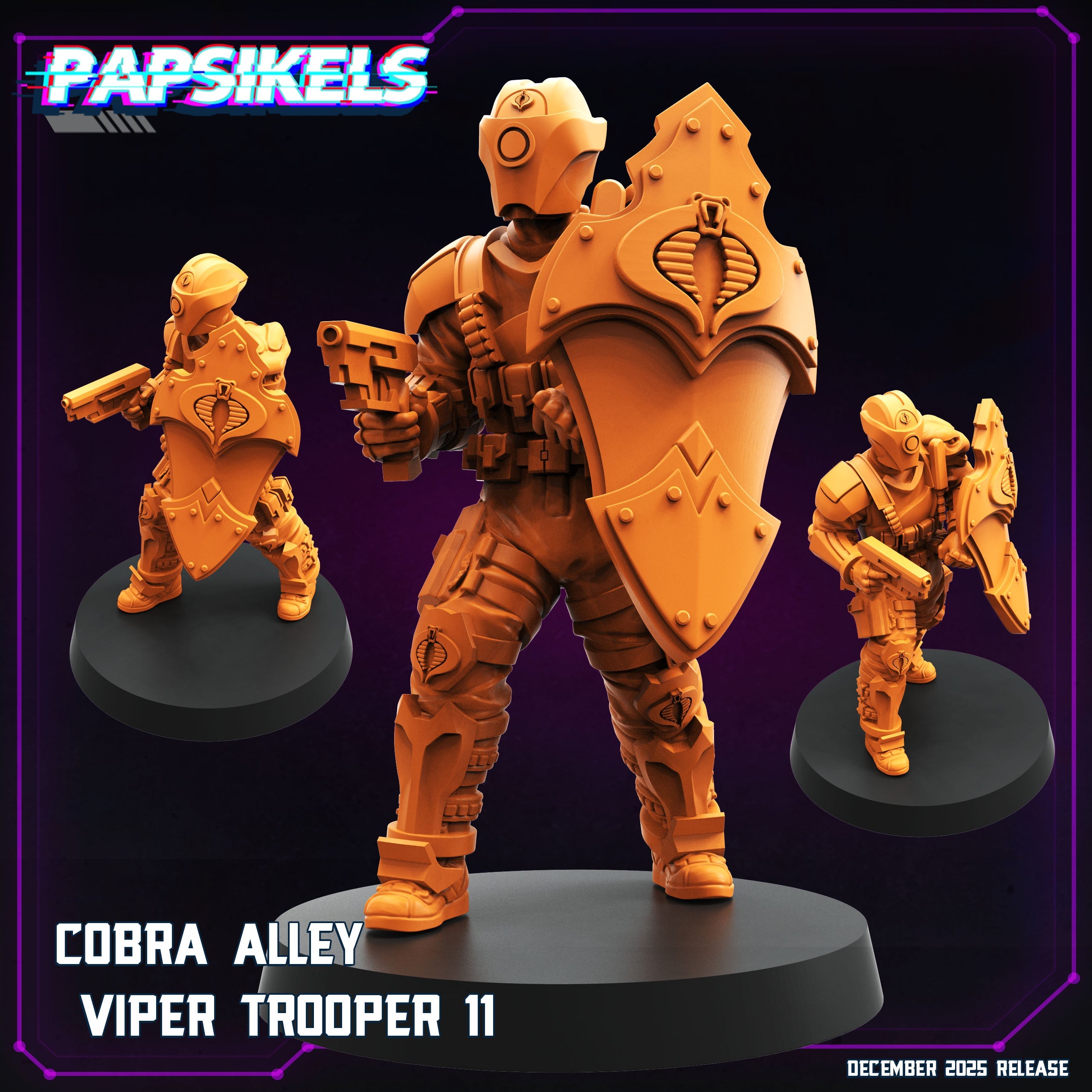 Cobra Alley Viper Troopers 2 Cyberpunk Security Force Papsikels Sci Fi Resin Miniatures