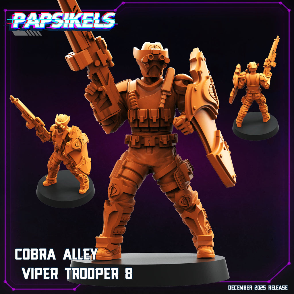 Cobra Alley Viper Troopers 2 Cyberpunk Security Force Papsikels Sci Fi Resin Miniatures