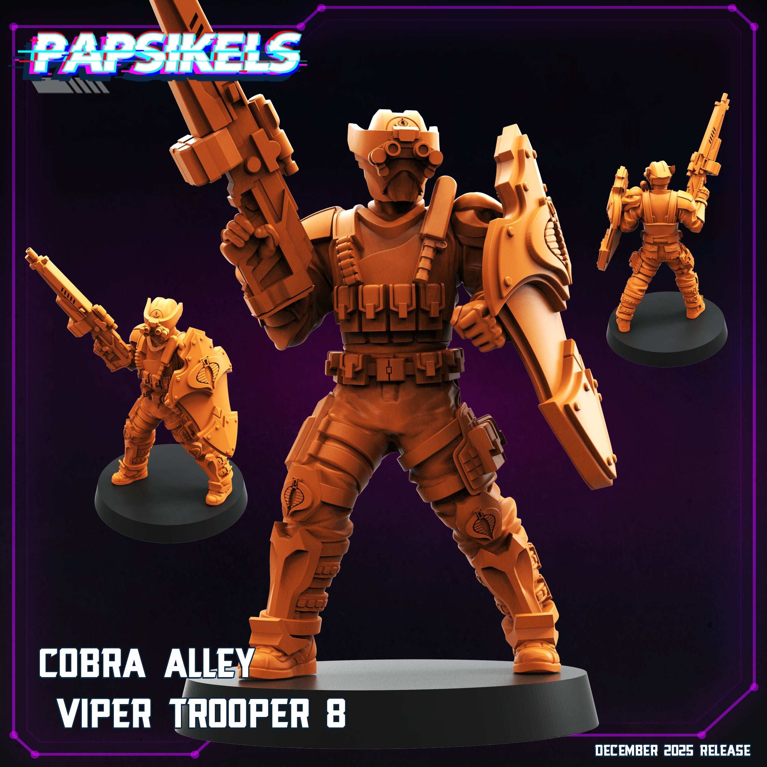 Cobra Alley Viper Troopers 2 Cyberpunk Security Force Papsikels Sci Fi Resin Miniatures