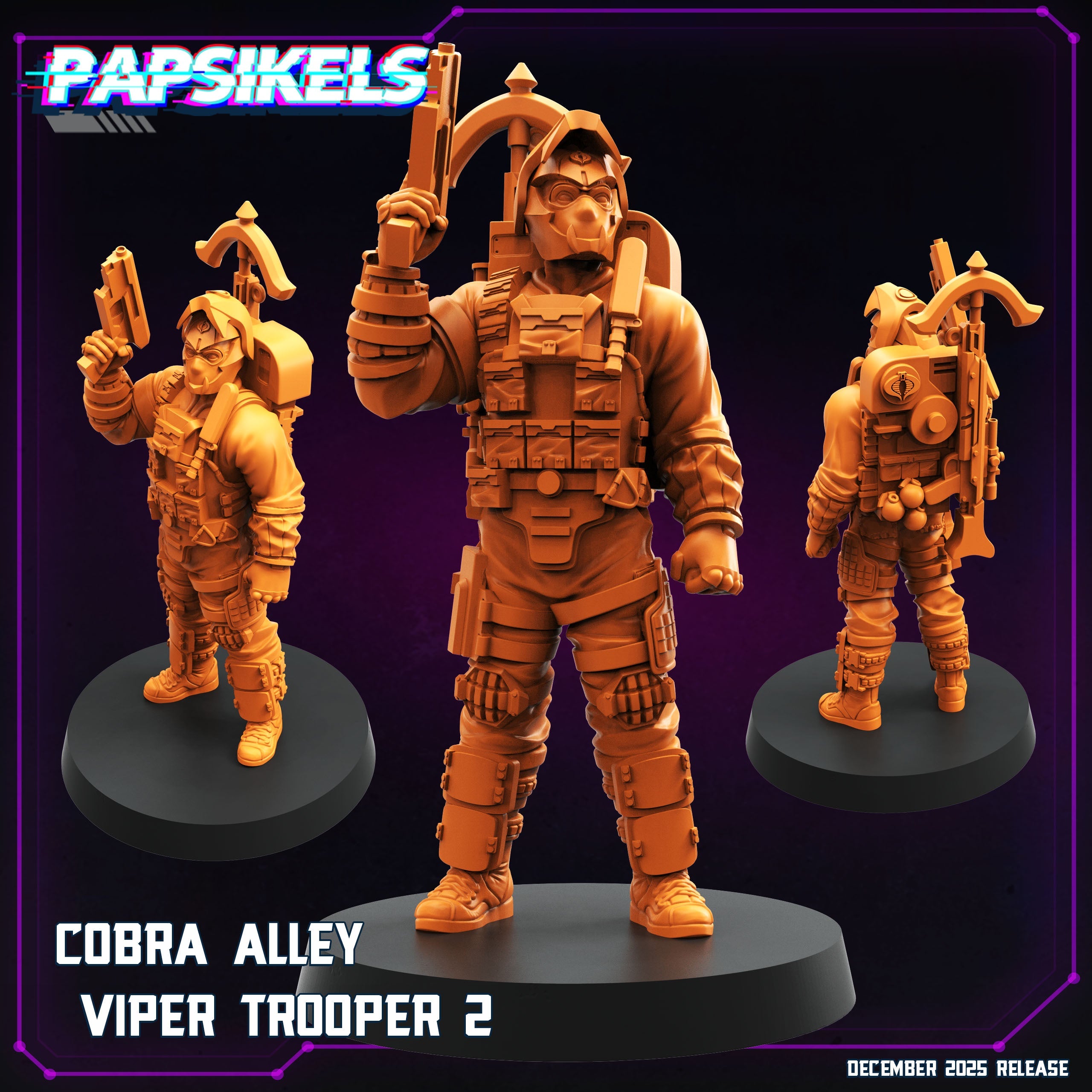 Cobra Alley Viper Troopers Cyberpunk Miniatures Set Papsikels Sci-Fi Resin Models