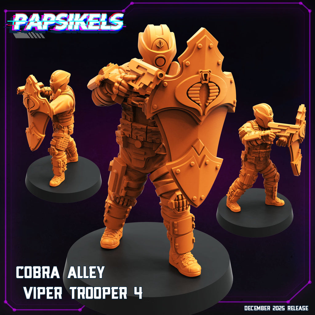 Cobra Alley Viper Troopers Cyberpunk Miniatures Set Papsikels Sci-Fi Resin Models