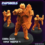 Cobra Alley Viper Troopers Cyberpunk Miniatures Set Papsikels Sci-Fi Resin Models