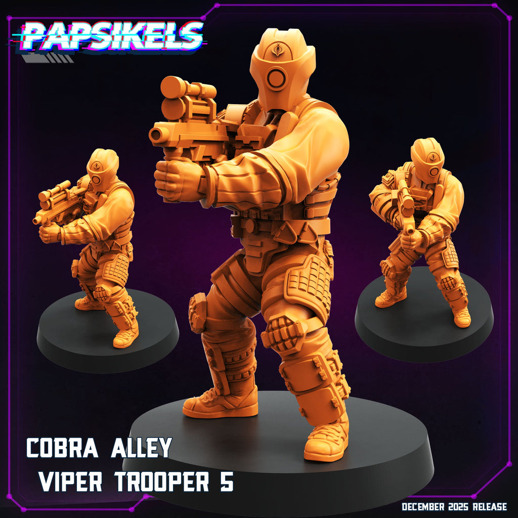 Cobra Alley Viper Troopers Cyberpunk Miniatures Set Papsikels Sci-Fi Resin Models