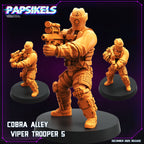 Cobra Alley Viper Troopers Cyberpunk Miniatures Set Papsikels Sci-Fi Resin Models
