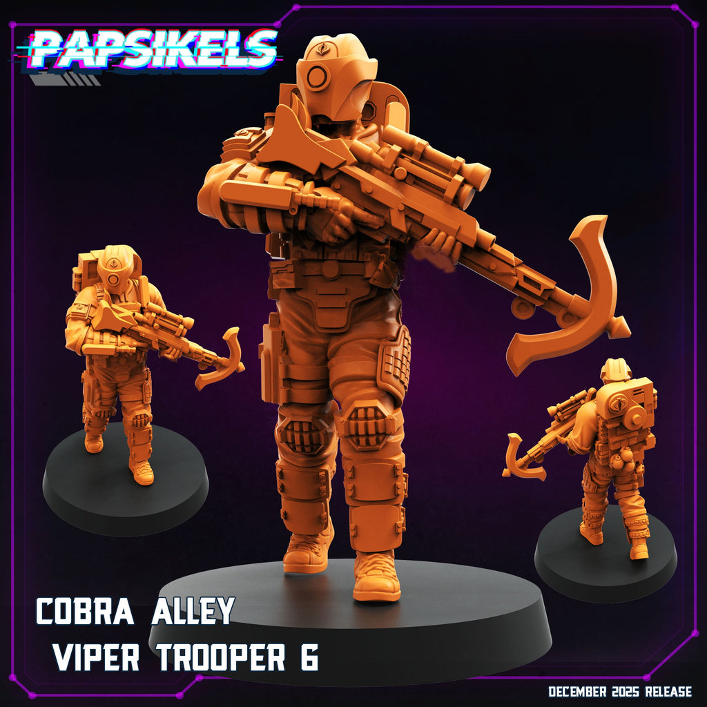 Cobra Alley Viper Troopers Cyberpunk Miniatures Set Papsikels Sci-Fi Resin Models