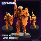Cobra Alley Viper Troopers 2 Cyberpunk Security Force Papsikels Sci Fi Resin Miniatures
