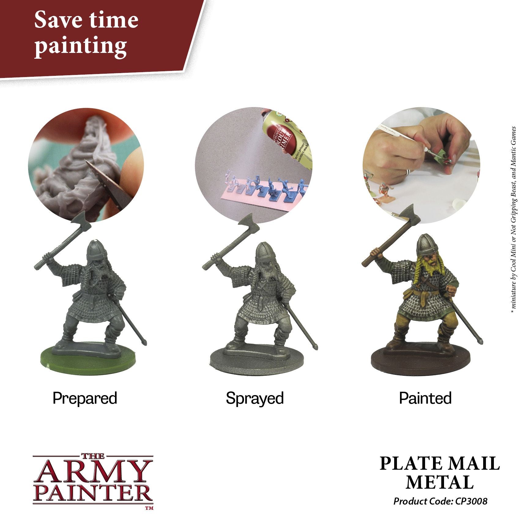 Army Painter Colour Primer - Plate Mail Metal (400ml)