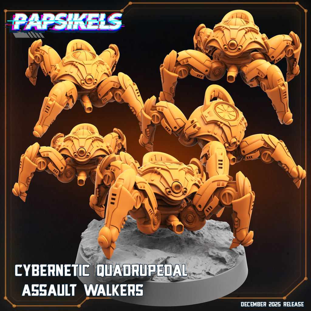 Cybernetic Quadrupedal Assault Walkers | Papsikels | Hive Wars | 28mm or 32mm Scale | Resin Miniatures