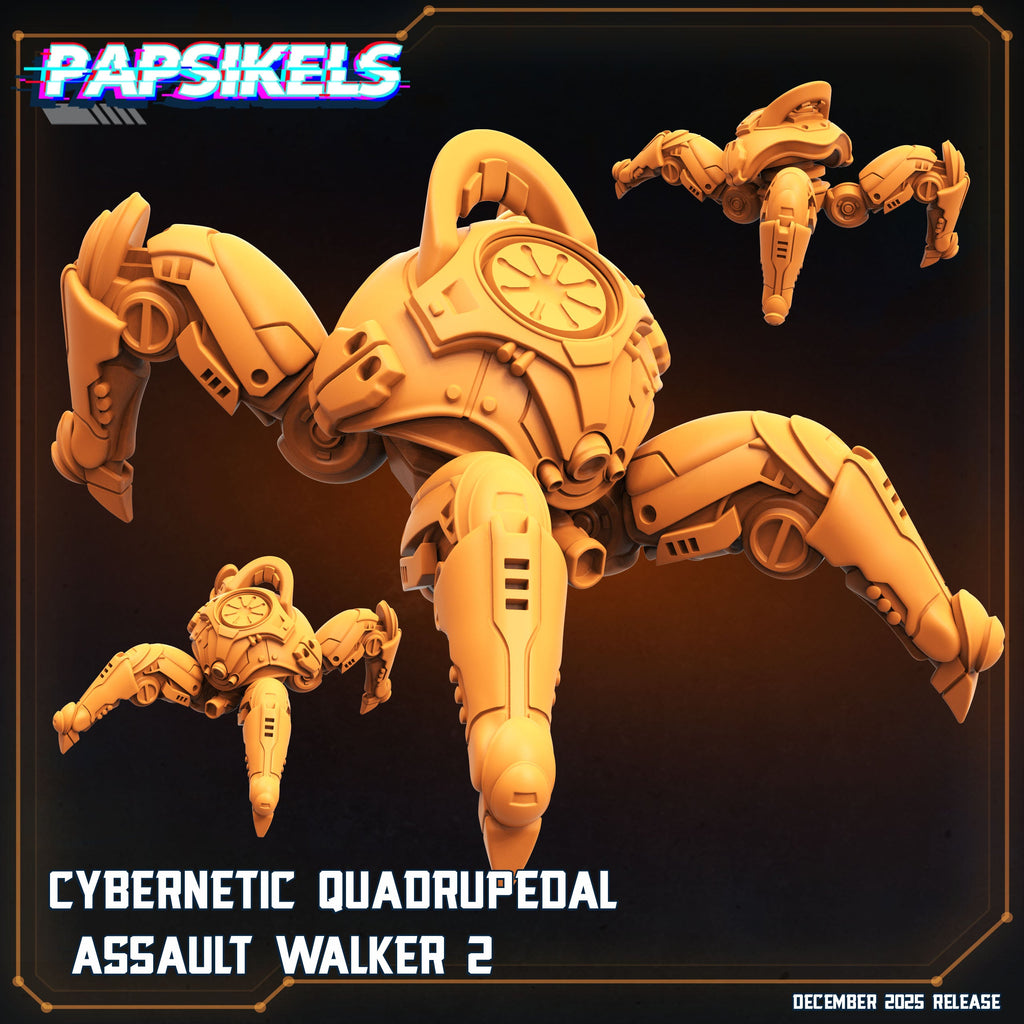 Cybernetic Quadrupedal Assault Walkers | Papsikels | Hive Wars | 28mm or 32mm Scale | Resin Miniatures