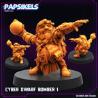 Cyberpunk Dwarf Bombers Papsikels Resin Miniatures