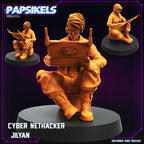 Cyberpunk Netrunner Hacker Jilyan Miniature 32mm 28mm Sci-Fi RPG Resin Figure