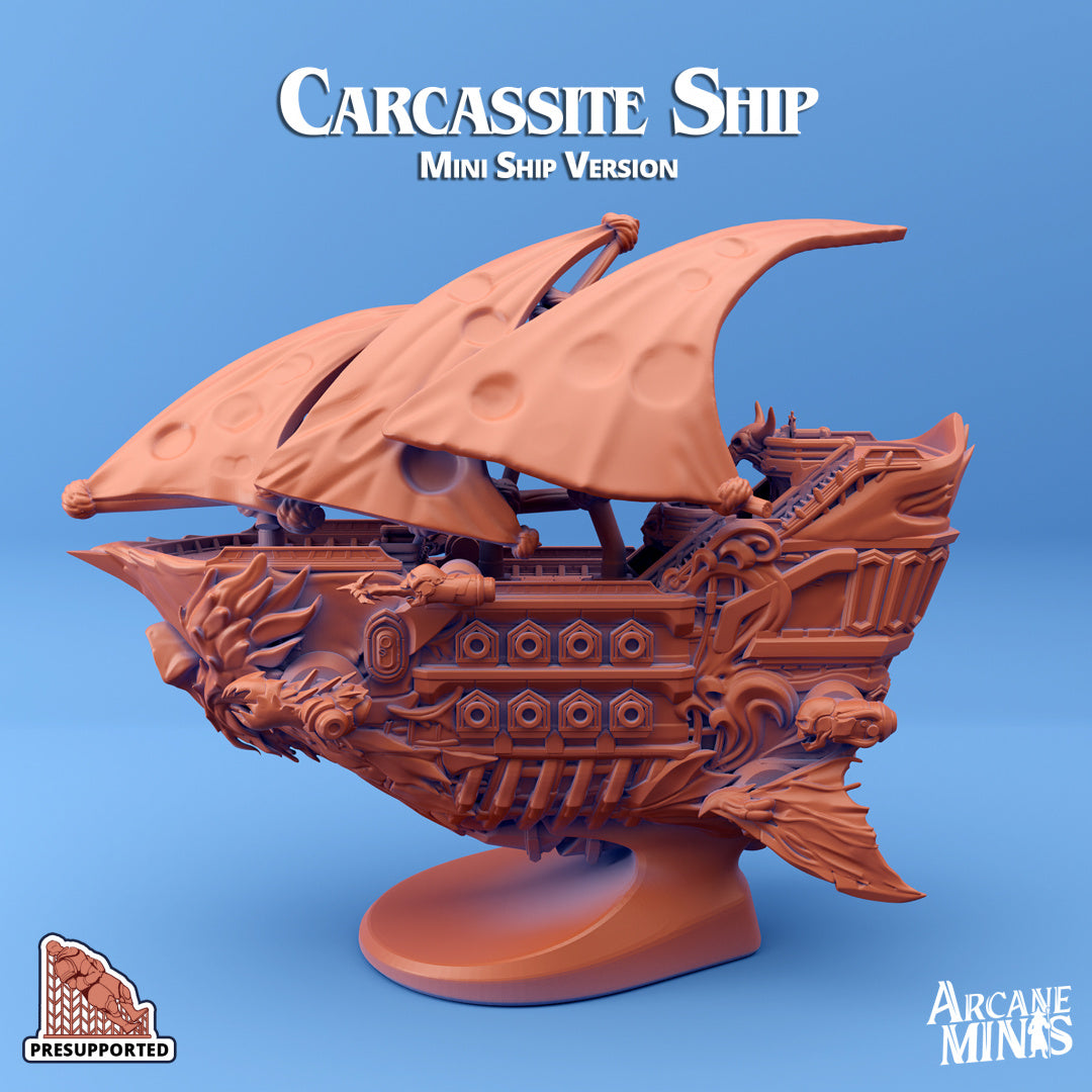 Carcassite Ship | Skies of Sordane | Fantasy Miniature | Arcane Minis