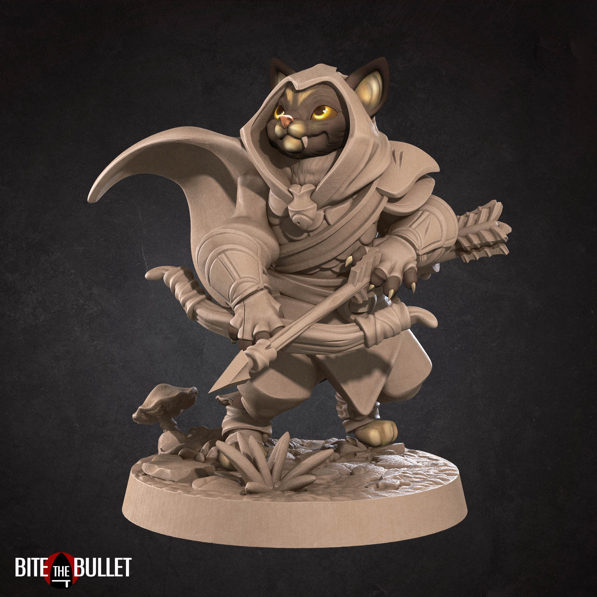 Cat Archer | Tabaxi | Fantasy Miniature | Bite the Bullet