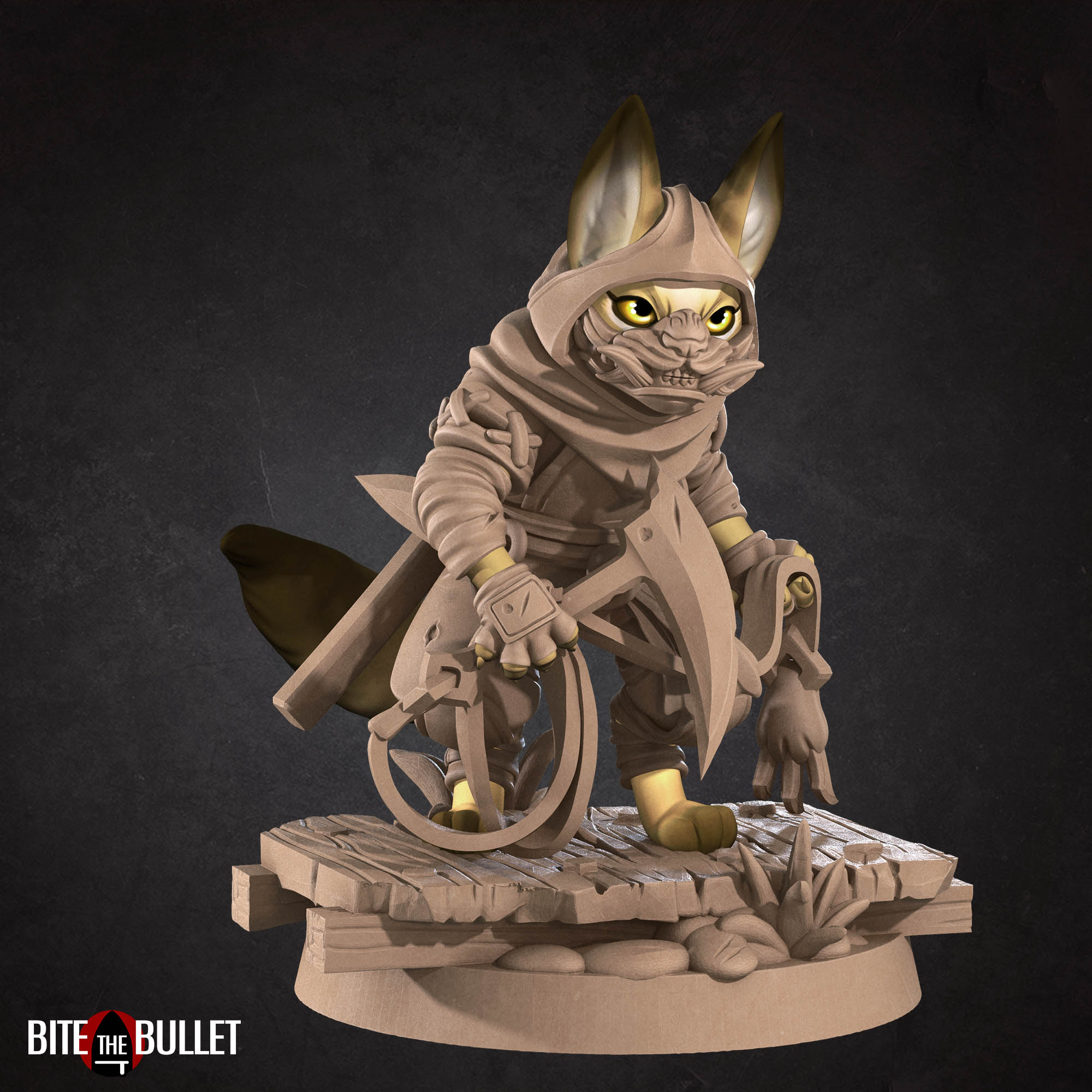 Cat Ninja | Tabaxi | Fantasy Miniature | Bite the Bullet