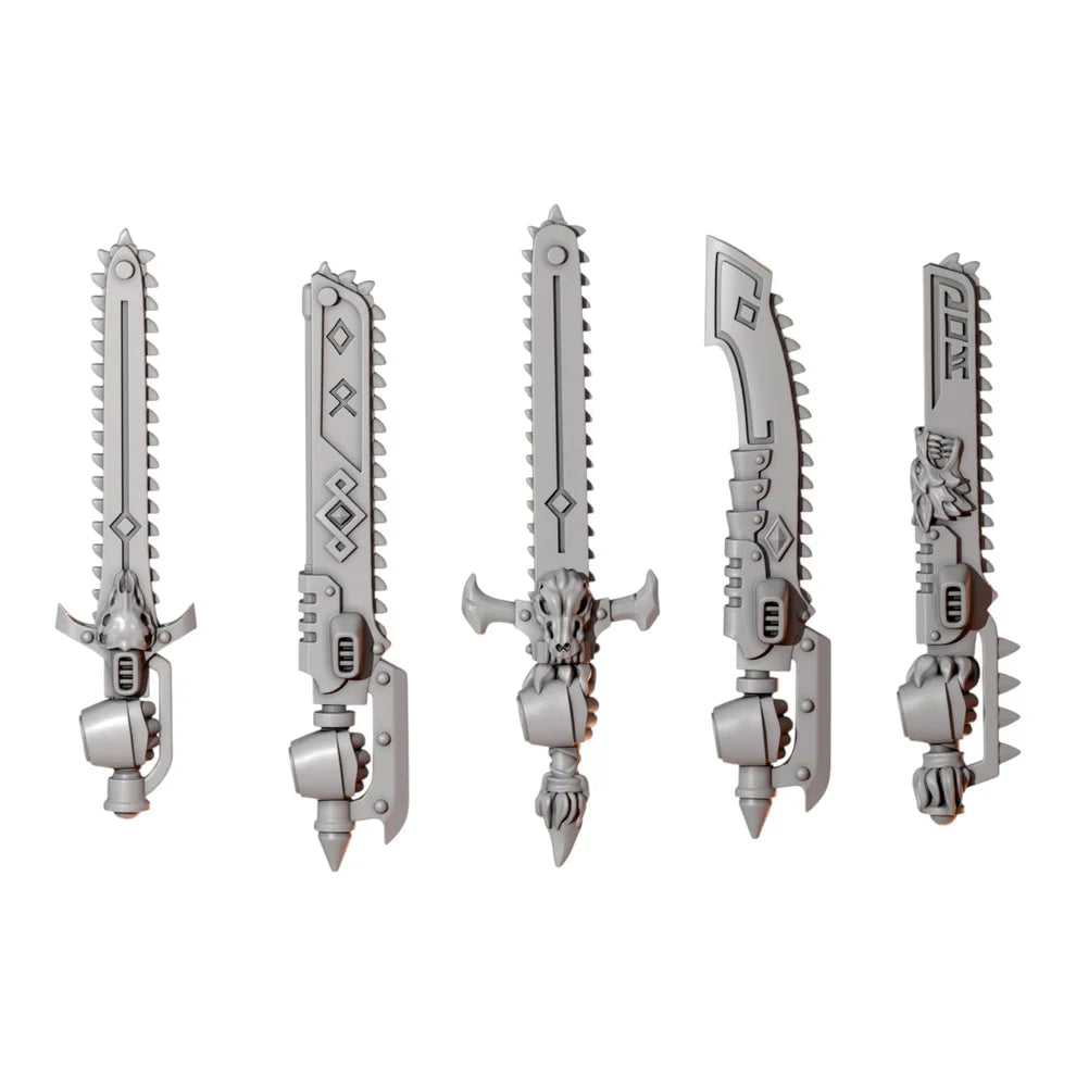 Toothed Swords | Primal Hounds | Conversion Bits For 28mm 32mm Sci-fi Space Knights