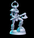 Barbarian Chaos Warrior B w/ Helmet | Heroine's Quest | Fantasy Miniature | RN Estudio