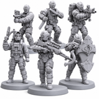 Cobra Alley Viper Troopers Cyberpunk Miniatures Set Papsikels Sci-Fi Resin Models