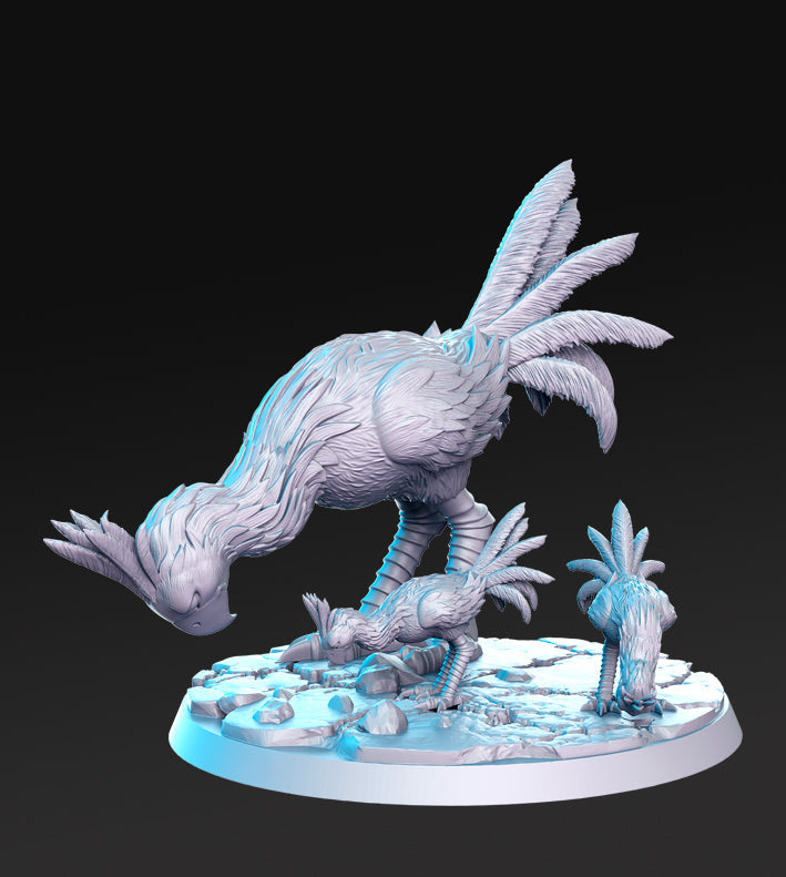Chuco Strider Mother with Hatchlings | Classic JRPG Vol 1 | Fantasy Miniature | RN Estudio