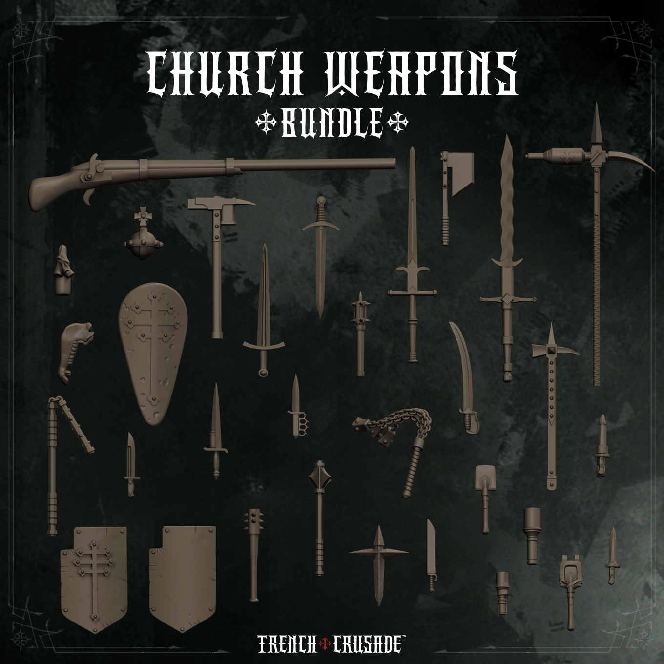 Trench Crusade - Church Weapons Sprue
