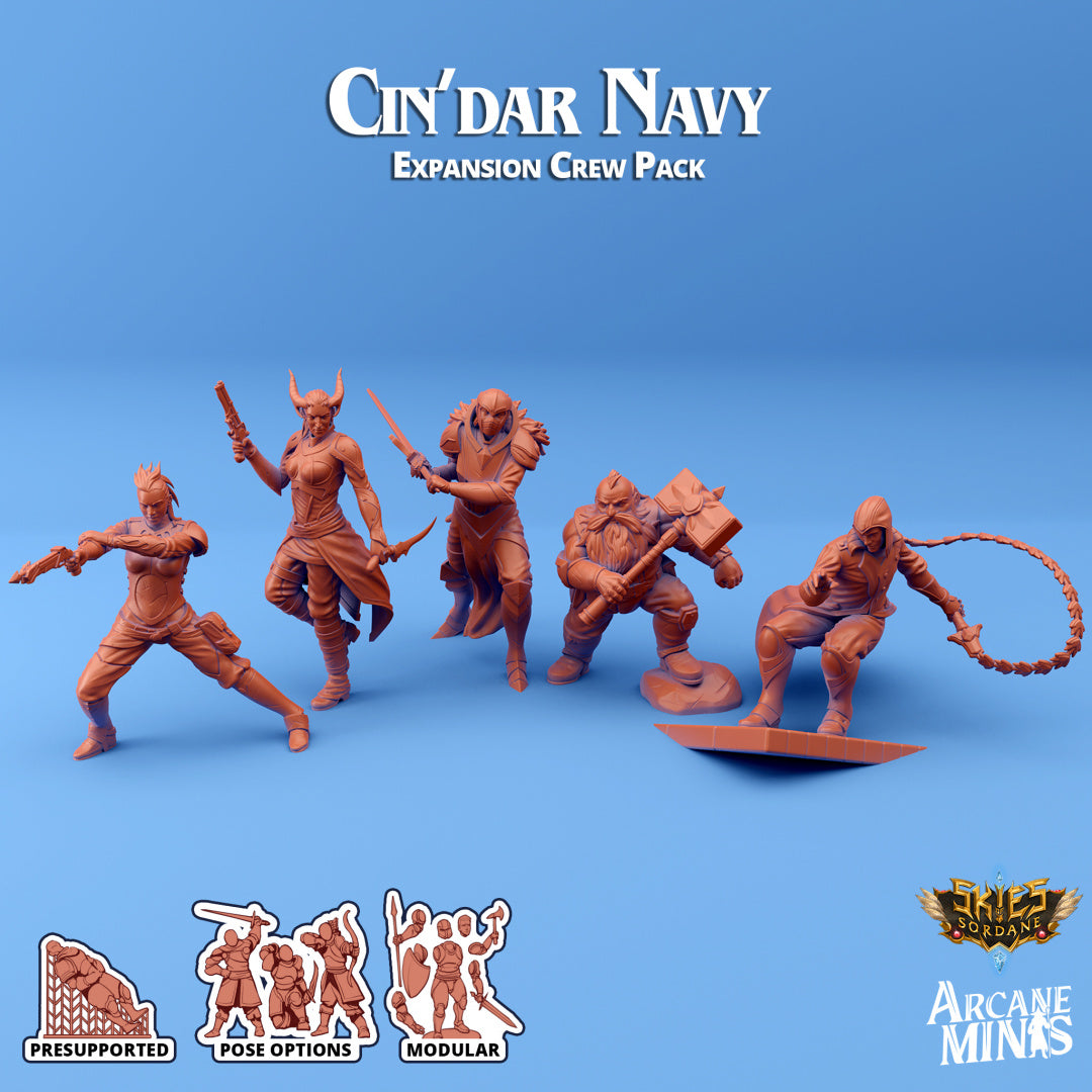 Cin'dar Navy | Skies of Sordane | Fantasy Miniature | Arcane Minis