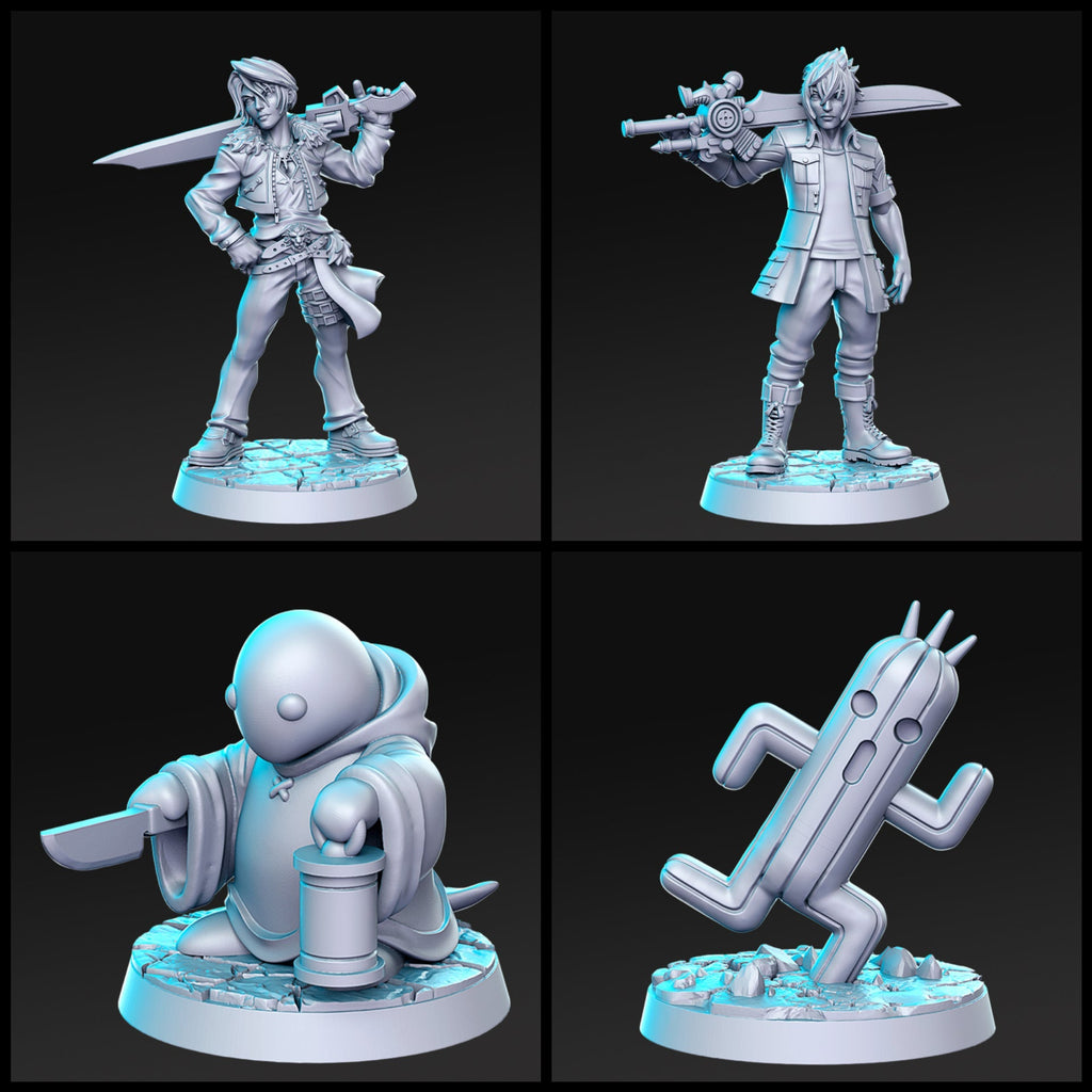 Classic JRPG VIII/XV Miniatures | Classic JRPG Vol 2 | Fantasy Miniature | RN Estudio