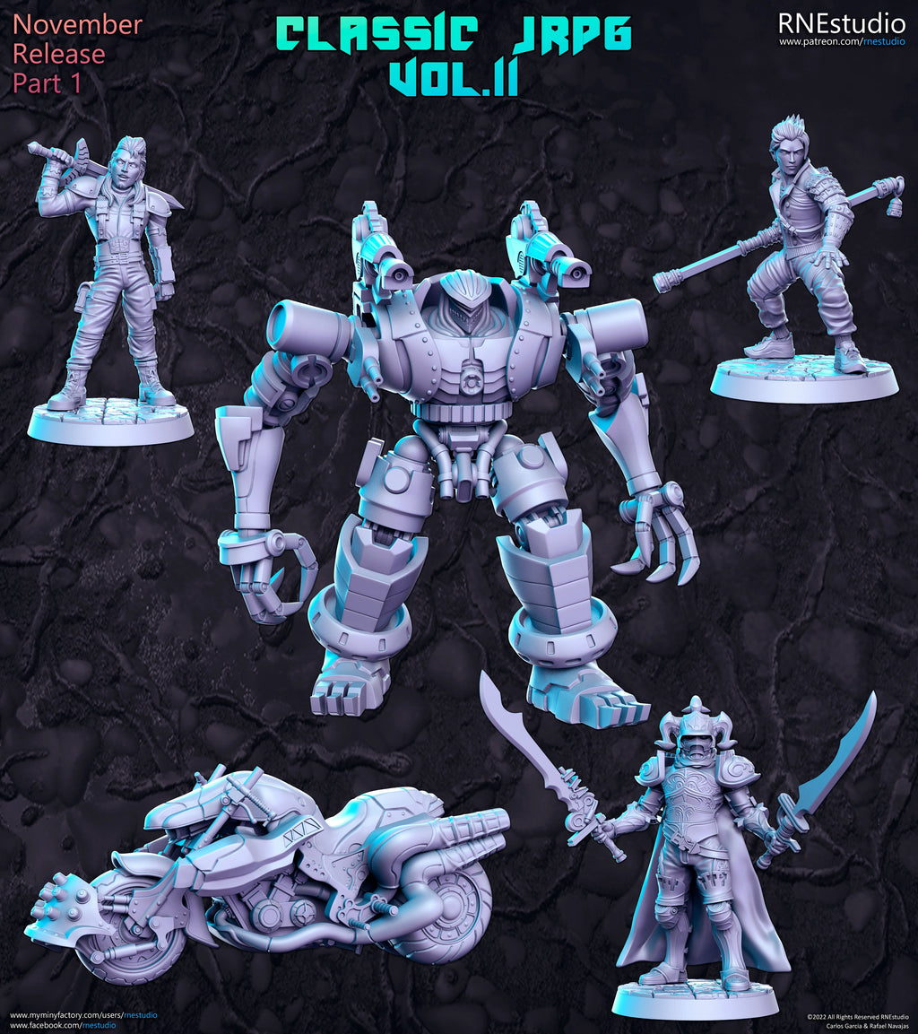 Classic JRPG Vol 11 Miniatures (Full Set) | Fantasy Miniature | RN Estudio