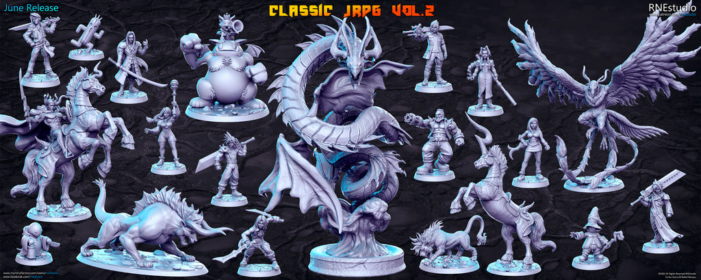 Classic JRPG Vol 2 Miniatures (Full Set) | Fantasy Miniature | RN Estudio