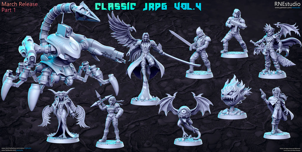 Classic JRPG Vol 4 Miniatures (Full Set) | Fantasy Miniature | RN Estudio