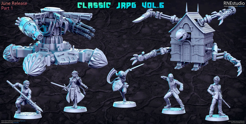 Classic JRPG Vol 6 Miniatures (Full Set) | Fantasy Miniature | RN Estudio