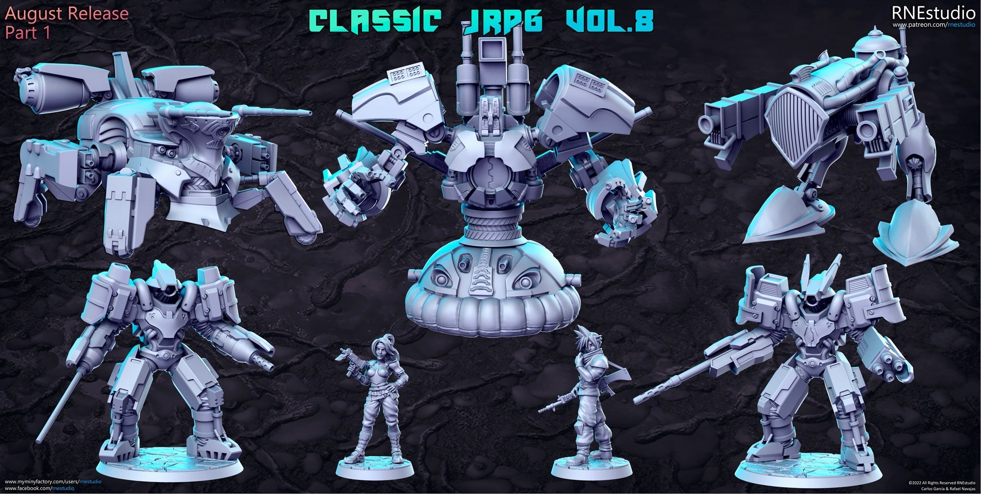 Classic JRPG Vol 8 Miniatures (Full Set) | Fantasy Miniature | RN Estudio