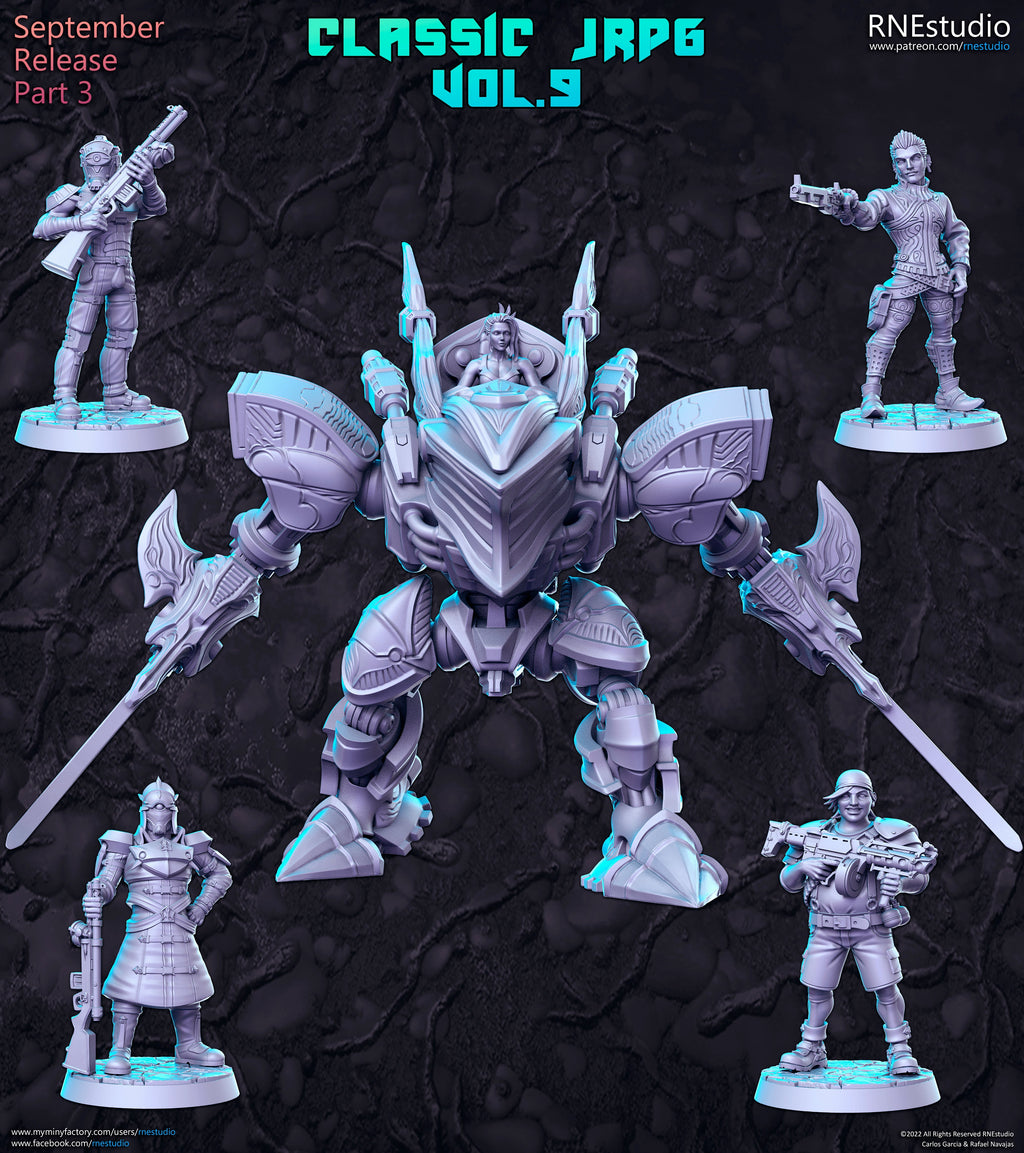 Classic JRPG Vol 9 Miniatures (Full Set) | Fantasy Miniature | RN Estudio