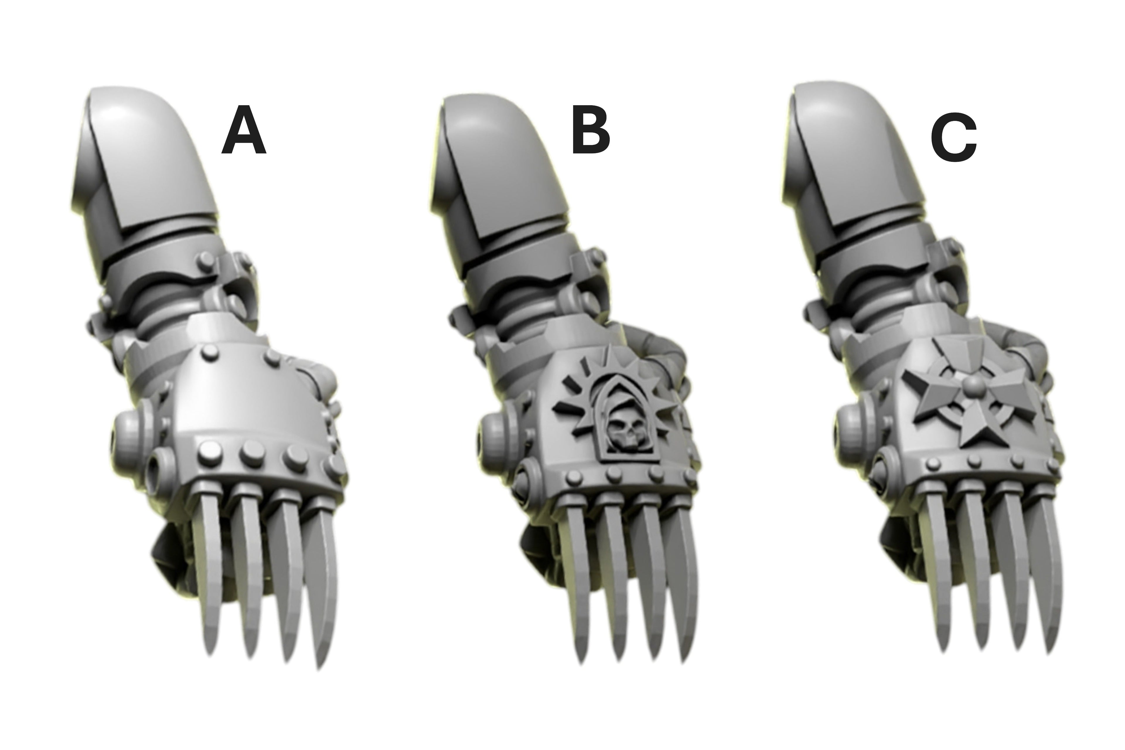 Claw Pairs | Eternal Pilgrims | Conversion Bits For 28mm 32mm Sci-fi Marines