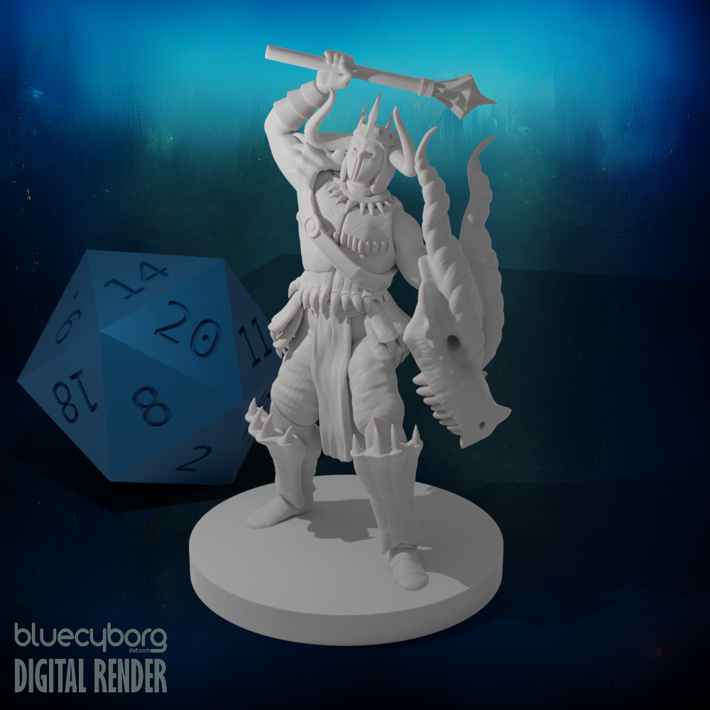 Cleric of Tiamat 28mm Scale Miniature