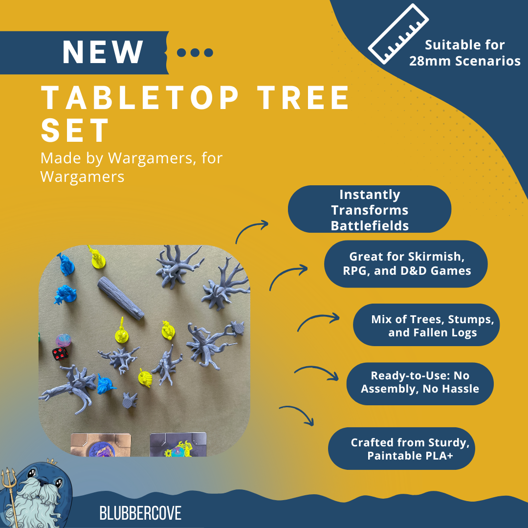 28mm Scatter Terrain Trees for DND & Wargames | Fantasy RPG Tabletop Scenery