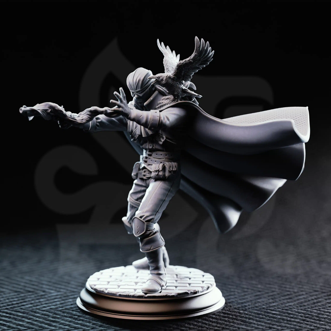 Crow Eyes Blind Gunslinger - 3D Printed Gunslinger Character Miniature