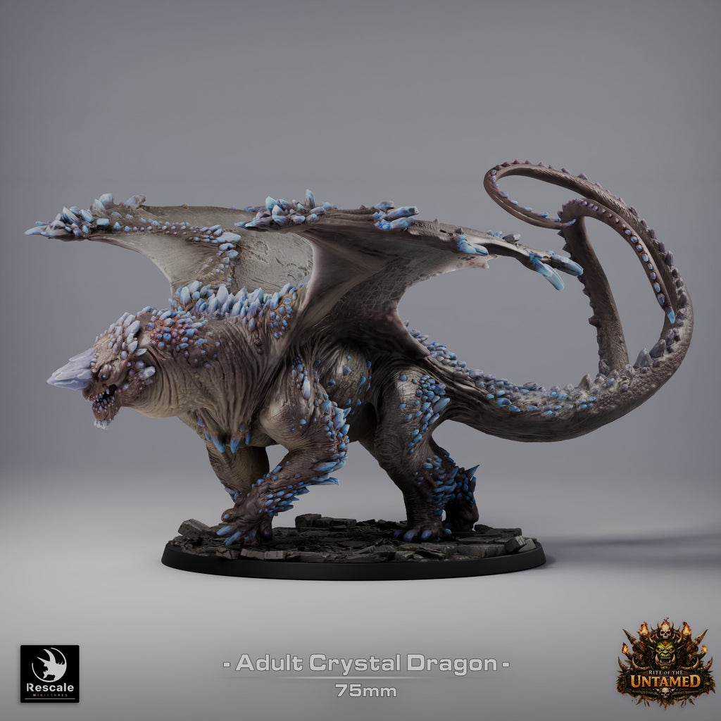 Crystal Dragon (Adult) | 12K Resin Gemstone Dragon for D&D & RPGs