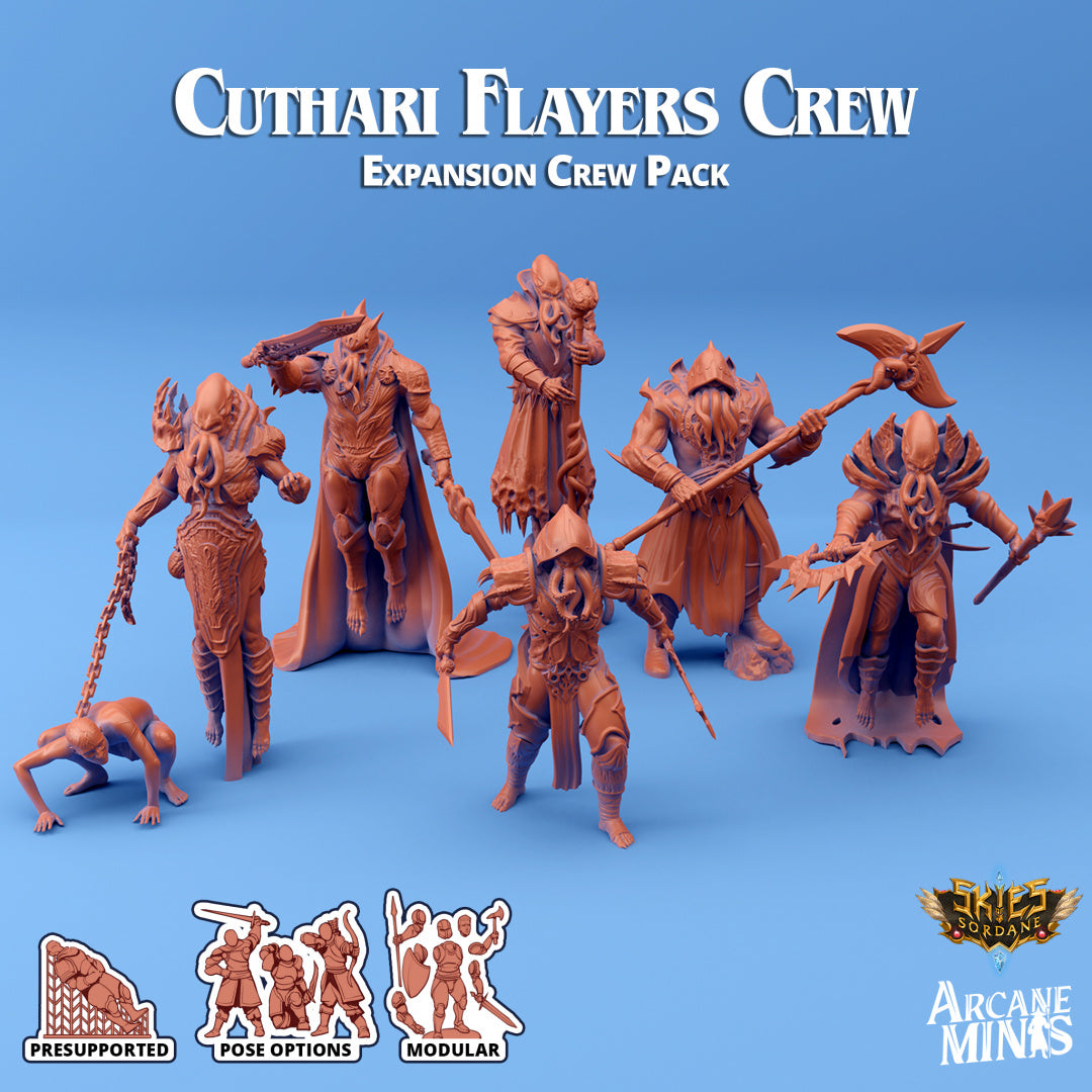 Culthari Flayers Crew (Expansion) | Skies of Sordane | Fantasy Miniature | Arcane Minis