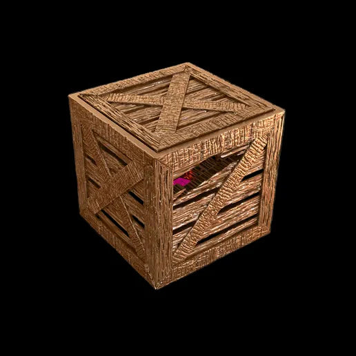 Wooden Crate Dice Holder