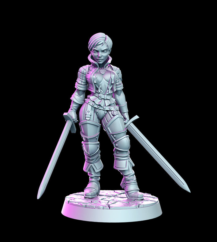 Fighter Daena | A Witcher Contract Vol 2 | Fantasy Miniature | RN Estudio