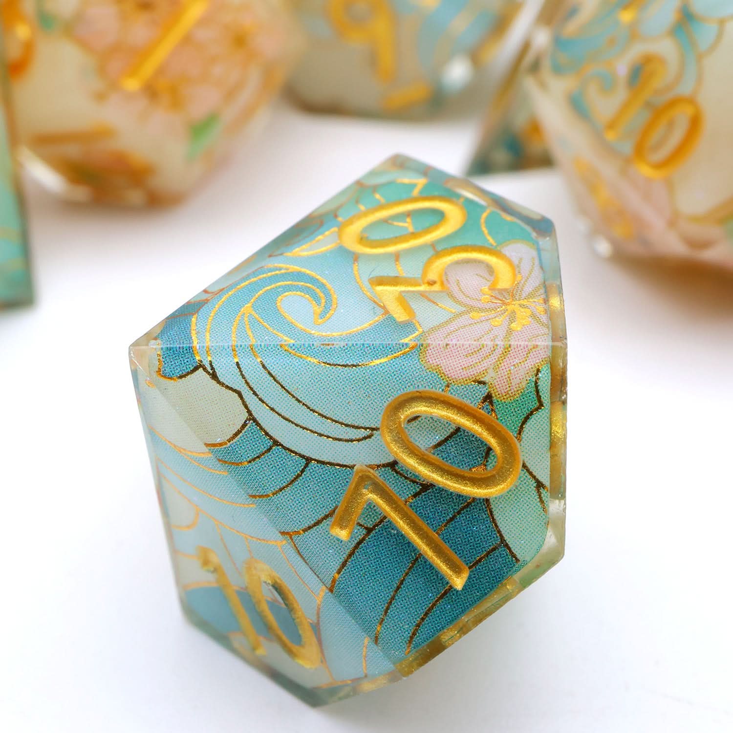 Emerald Tide | Art Core Dice | 7 Piece Set