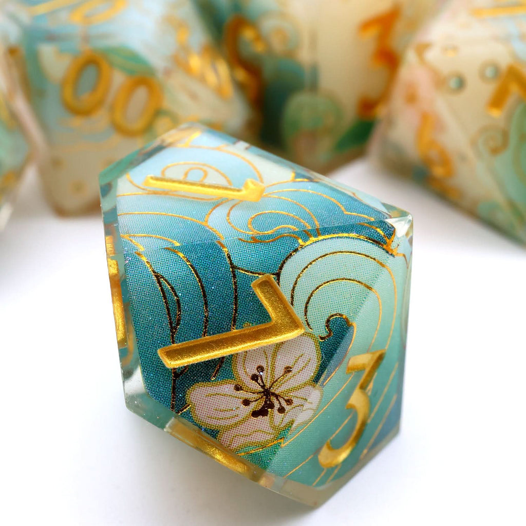 Emerald Tide | Art Core Dice | 7 Piece Set