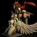 Demon Dom & Angel | Pin-Up Statue Fan Art Miniature Unpainted | Torrida Minis